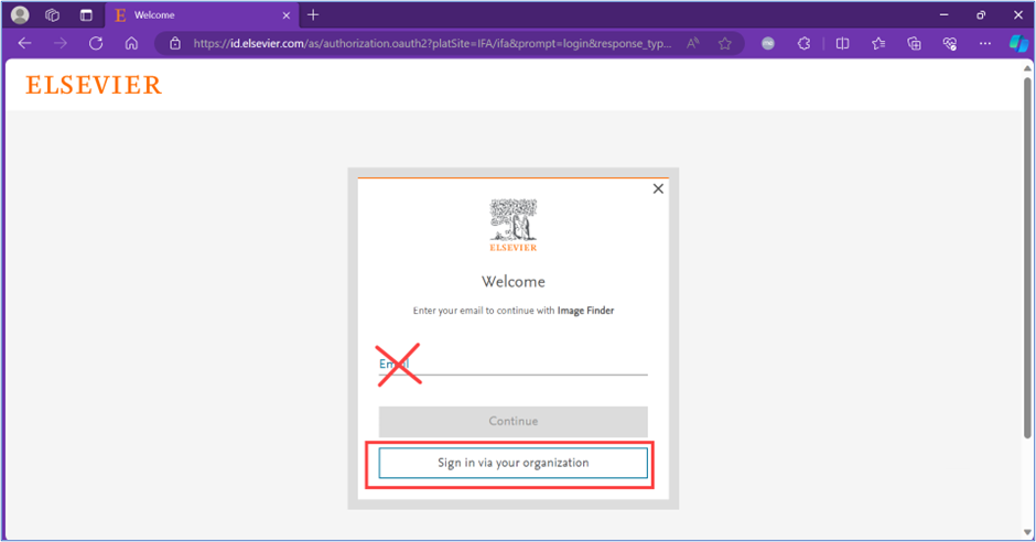 Screenshot of the sign in welcome message dialogue box
